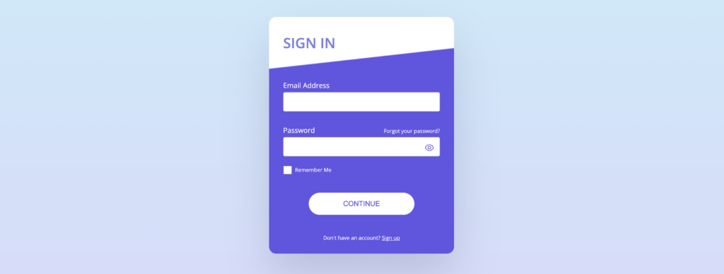 Prototype sign in 
