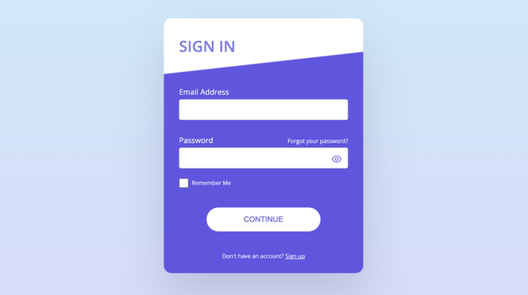 Prototype sign in
